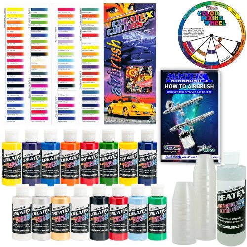 Createx 16 Color Airbrush Super Starter Kit