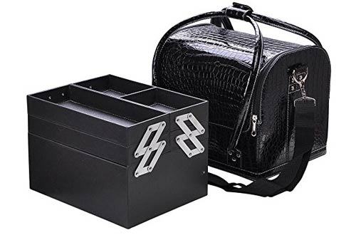 Professional Makeup Train Case, FLYMEI Large Space Make Up Artist Box