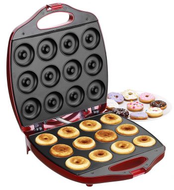 VonShef Deluxe 12 Hole Electric Mini Donut Maker Snack Machine