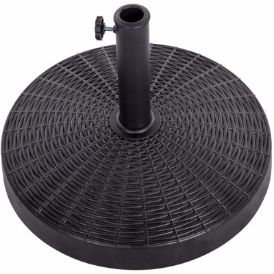 #8 Sundale Outdoor Bliss Wicker Resin Black Patio Umbrella Base Metal Heavy Duty Stand