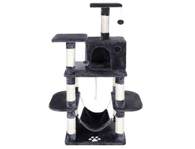 9. Cat Tree Condo with Scratching Posts Kitty Tower Furniture Pet Play House by SONGMICS