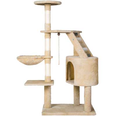 7. Cat Tree Cat Tower with Condo House Furniture by Merax