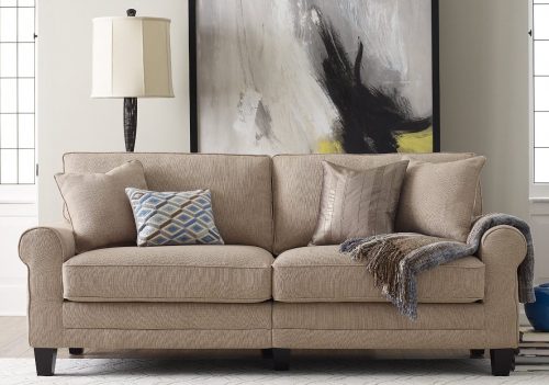 Serta RTA Copenhagen Collection 78" Sofa in Marzipan - Comfortable Sleeper Sofas